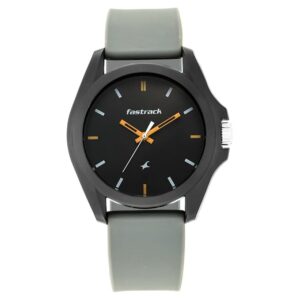 Fastrack Tees Analog Grey Dial Unisex-Adult Watch-68011PP08